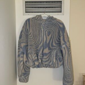 Urban Outfitters Blue and Cream Swirl Sweater